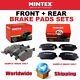 Mintex Front + Rear Pads Set For Mini Convertible Cooper S Jcw 2014-on