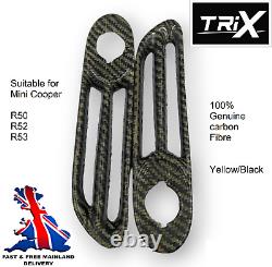TRiX Real Dry Carbon Fibre YELLOW Mini Cooper S JCW GP Indicator Scuttle R53