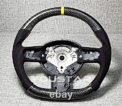 YELLOW LINE CARBON Alcantara Suede Steering Wheel for MINI R50 R52 R53 COOPER S